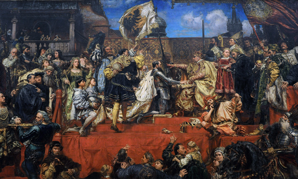 Polish painter. The Prussian Homage von Jan Matejko