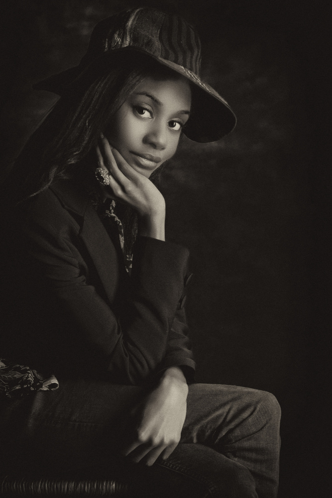 Portrait with Hat von Jan Slotboom