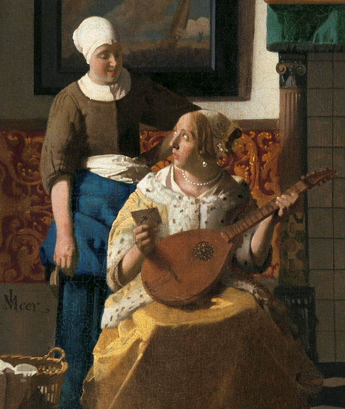 Ausschnitt aus Der Liebesbrief von Johannes Vermeer