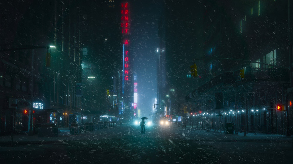 Snowy NYC von Javier de la Torre