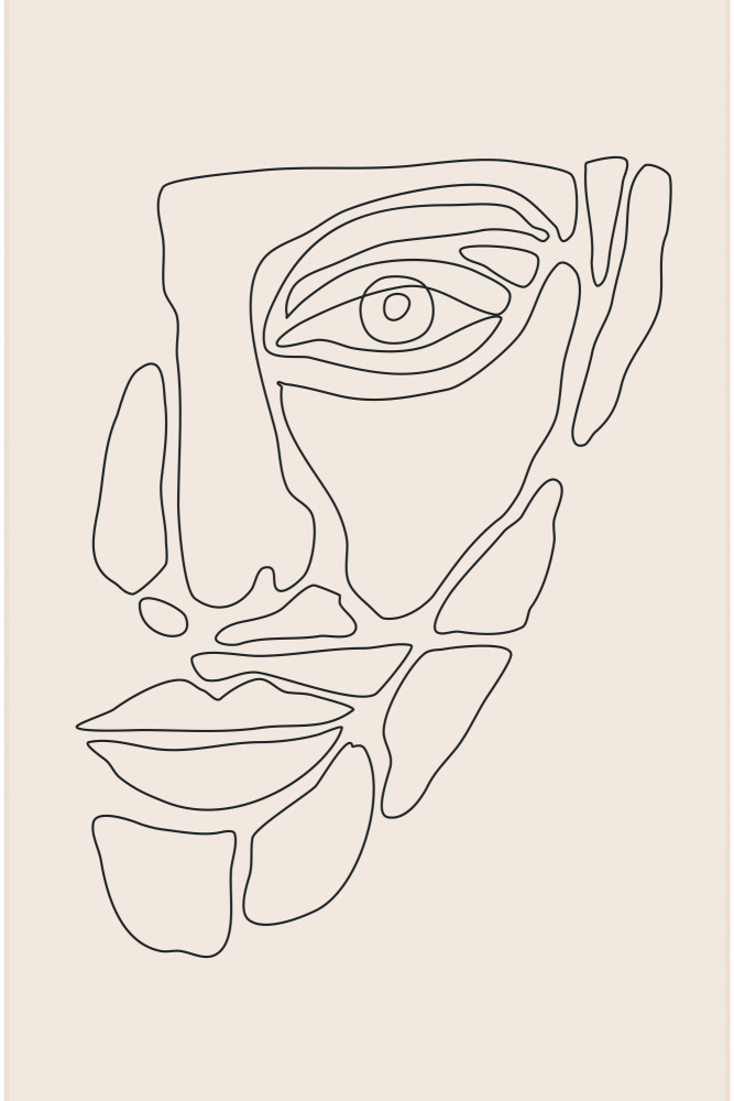 Abstract Face Lines #1 von jay stanley