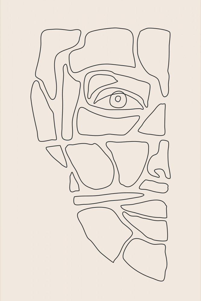 Abstract Face Lines #3 von jay stanley