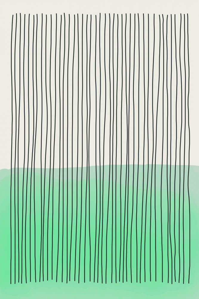 Pale Green Minimal Shapes Series #3 von jay stanley