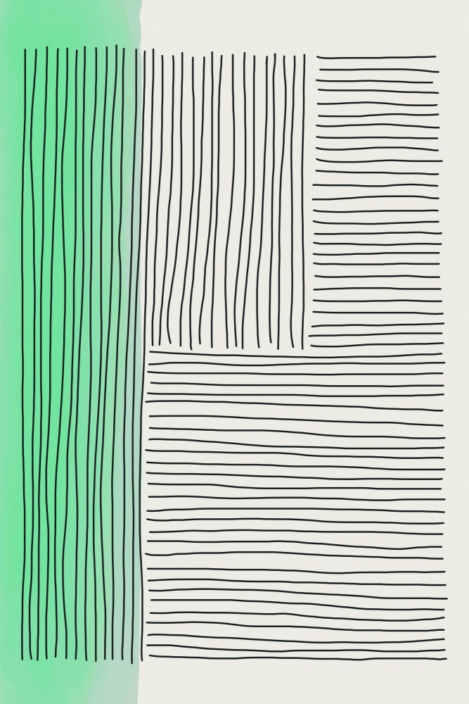 Pale Green Minimal Shapes Series #4 von jay stanley