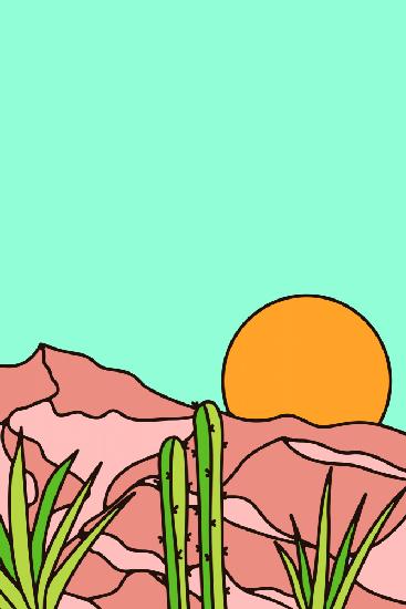 Minimal Desert Sunset