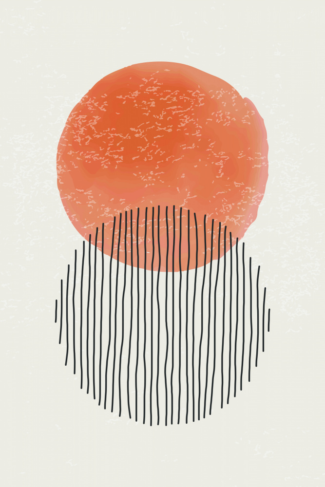 Orange Watercolor Shapes Series #3 von jay stanley