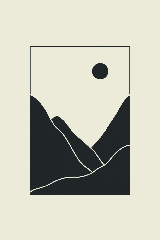 Black Minimal Mountains #2 von jay stanley