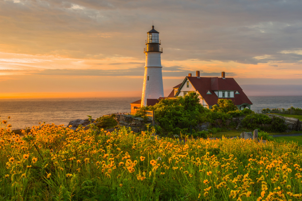 Lighthouse sunset von Jay Zhu