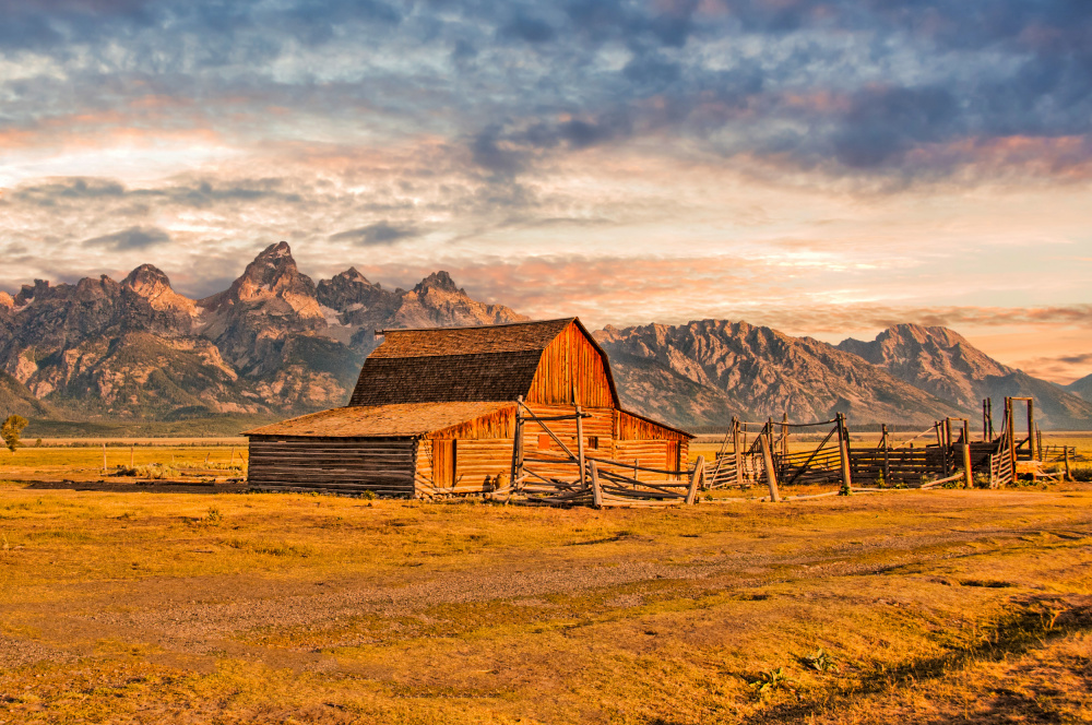 Moulton barn sunrise von Jay Zhu