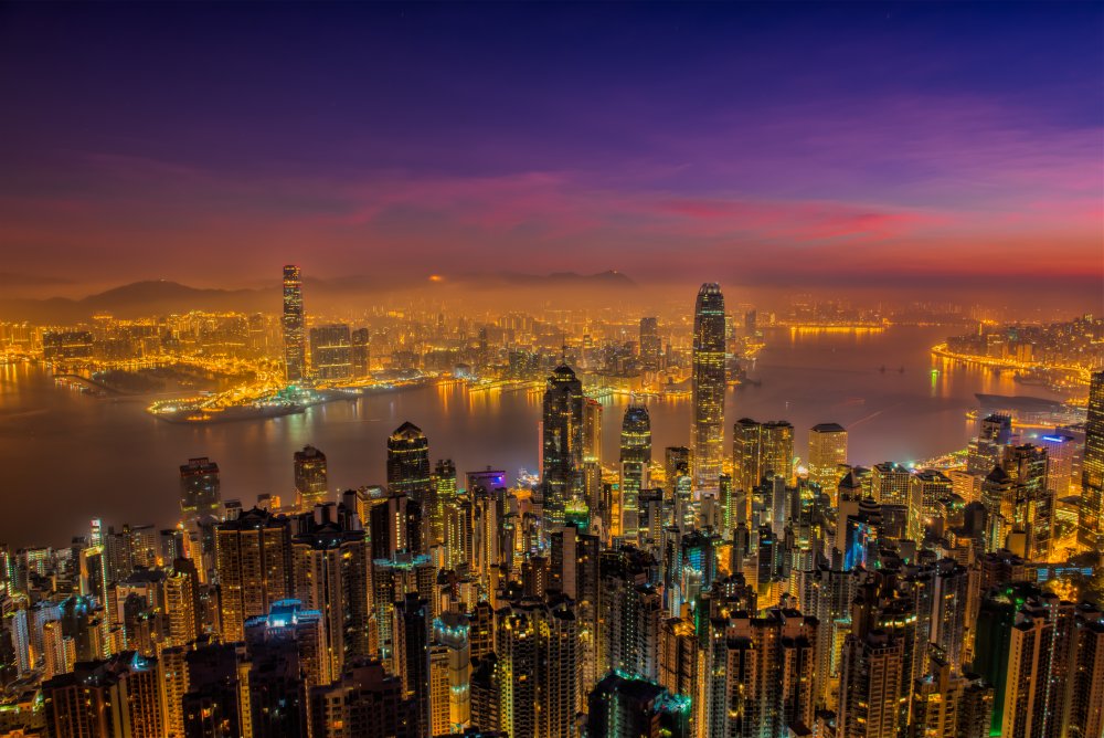 Hong Kong sunrise von Jay Zhu