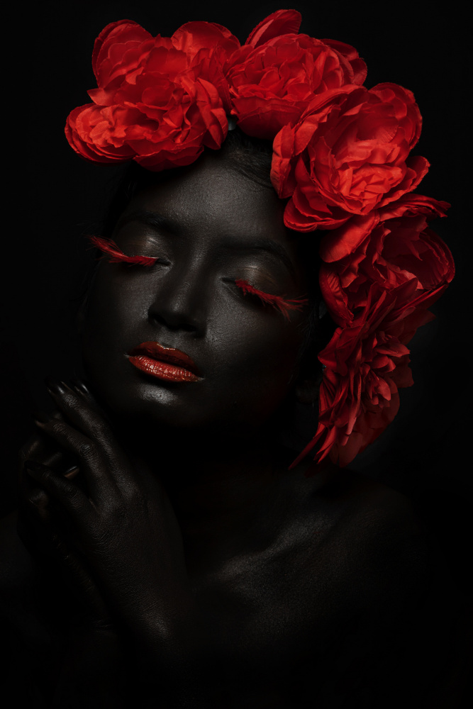 RED PORTRAIT von JAYATU CHANDRA DAS