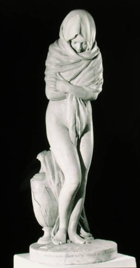 Winter, or The Chilly Woman von Jean-Antoine Houdon