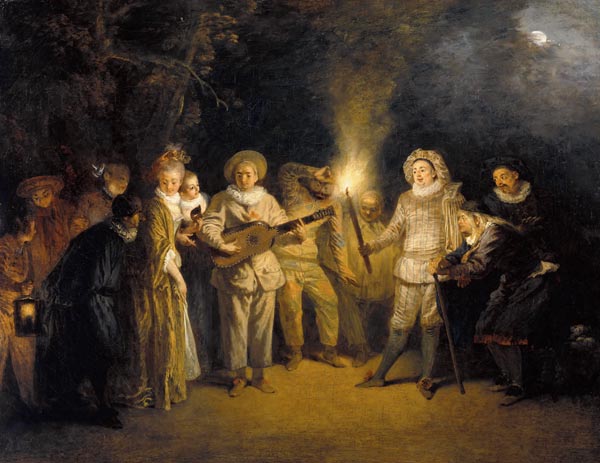 Die italienische Komödie von Jean Antoine Watteau