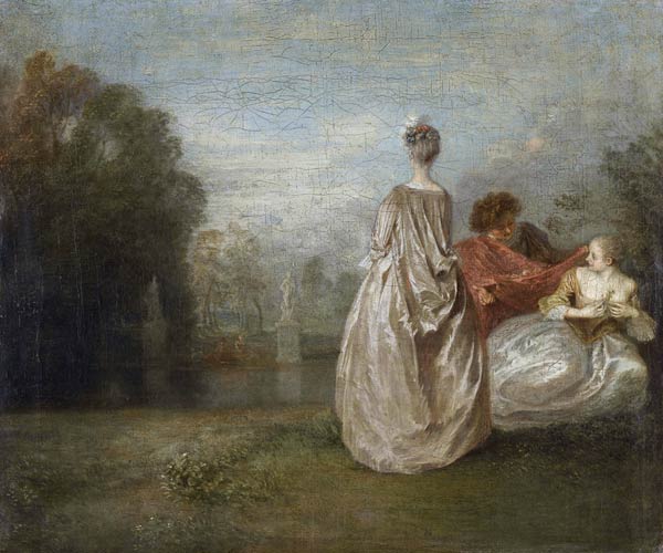 Die zwei Cousins (Les Deux Cousines) von Jean Antoine Watteau