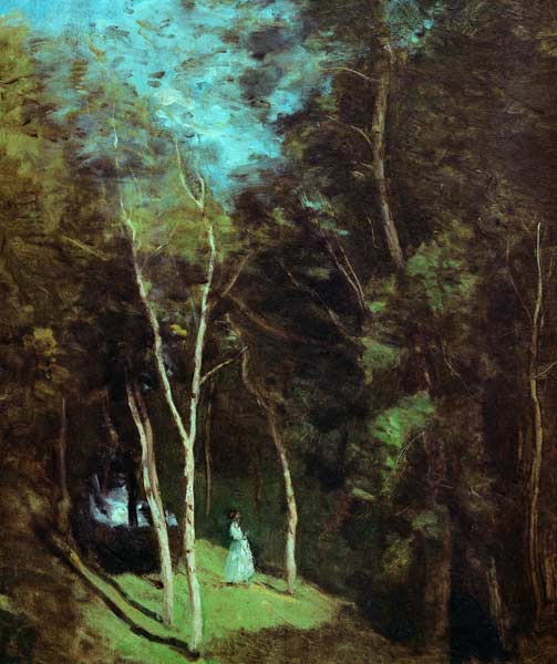 Parkwinkel in Port-Berteau von Jean-Baptiste Camille Corot