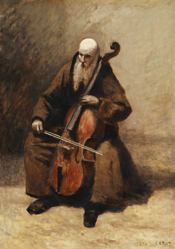 The Monk von Jean-Baptiste Camille Corot