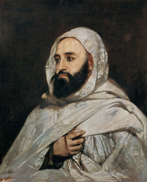 Portrait of Abd el-Kader (1808-83) von Jean Baptiste Ange Tissier