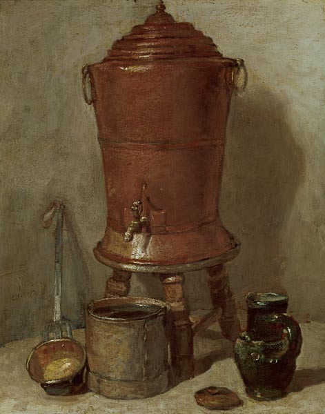 Chardin / Water kettle / Painting / 1779 von Jean-Baptiste Siméon Chardin