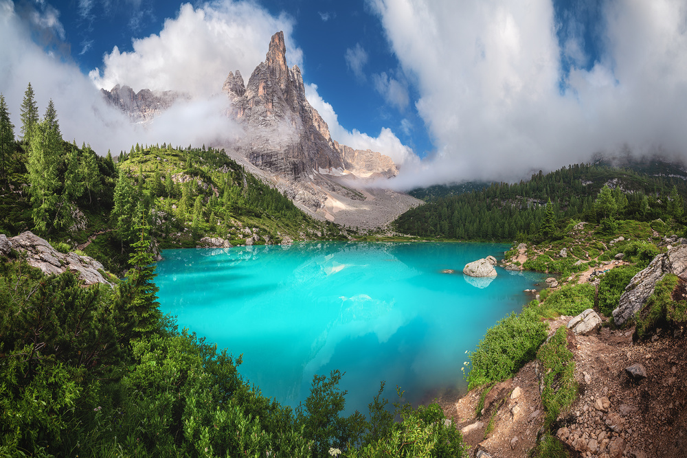 Veneto - Lago di Sorapis Panorama von Jean Claude Castor