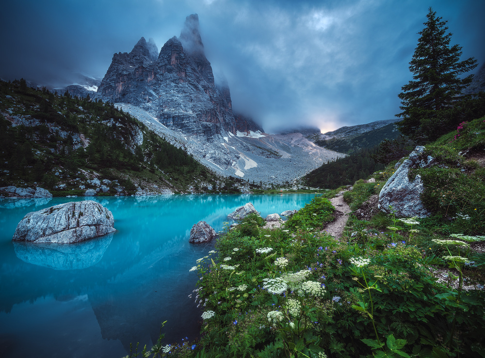 Veneto - Lago di Sorapis Panorama von Jean Claude Castor