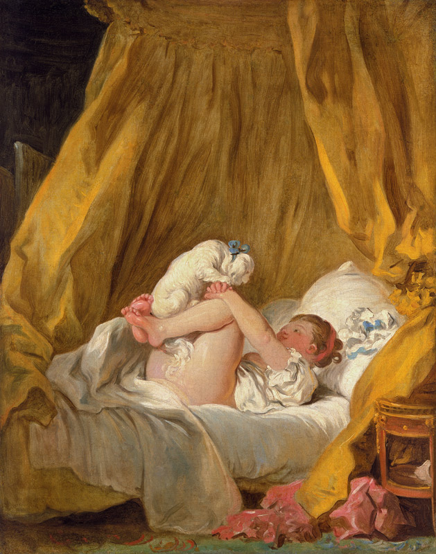 La Gimblette (Mädchen mit Hund) von Jean Honoré Fragonard