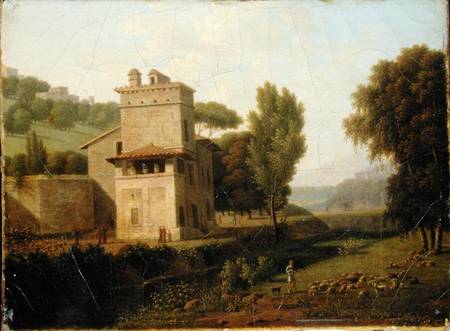 The Casa Cenci in the Borghese Gardens, Rome von Jean-Honore Marmont de Barmont