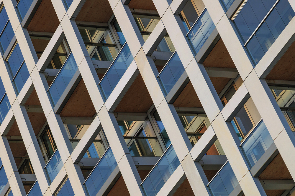 Blue balconies von Jef Van den Houte