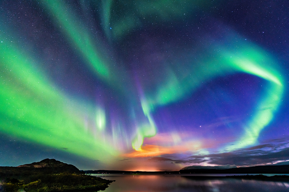 The aurora in Iceland von Jeffrey C. Sink