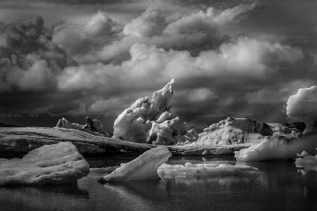 Silent ships upon a frozen sea.