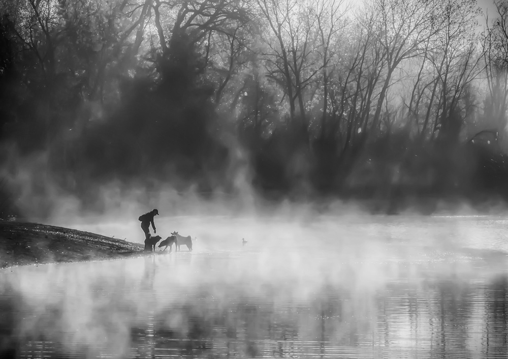 Misty Lake von Jenny Qiu