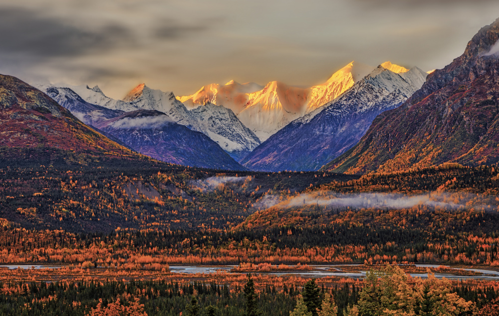 Sunrise at Glacier View, AK von Jenny Qiu