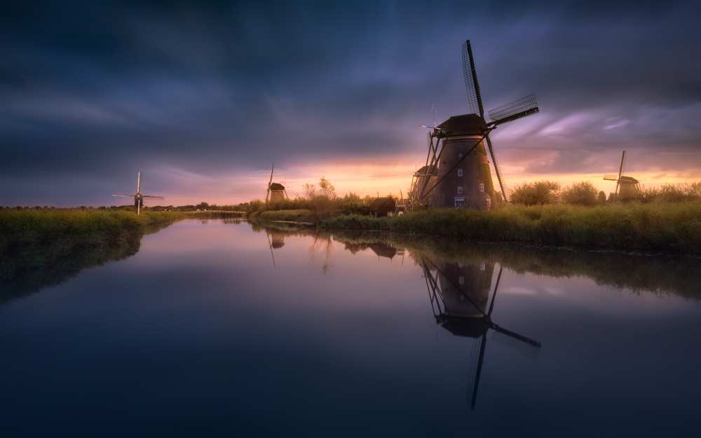 Kinderdijk Windmills von Jesus M. Garcia