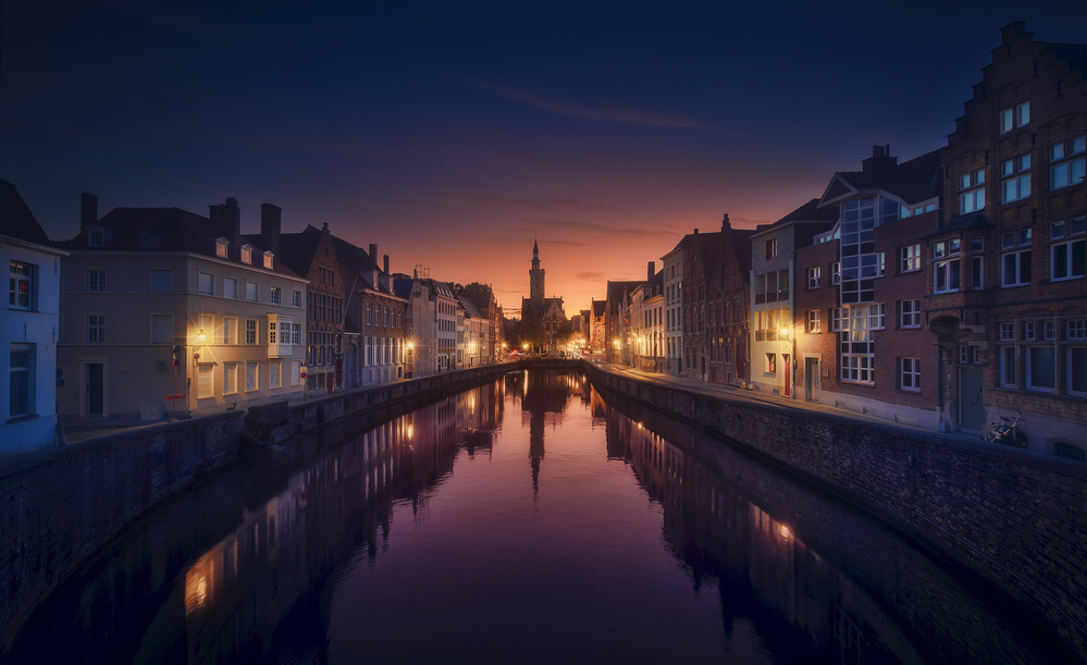 Sunset in Brugge von Jesus M. Garcia