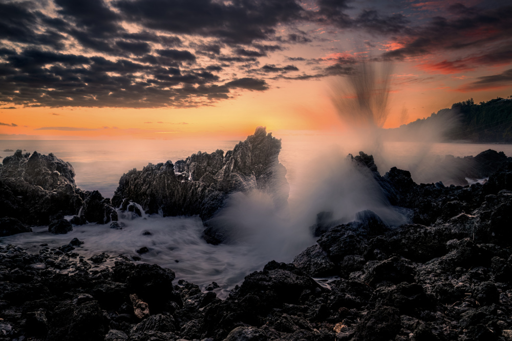 Sunrise at Laupāhoehoe Point von Jian Xu