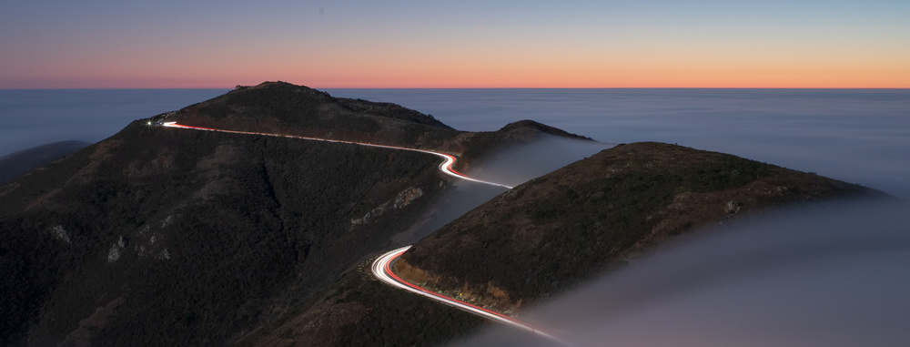 Sunset at Slacker Hill, Sausalito, CA von Jinghua Li