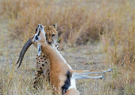 Posing with her Kill