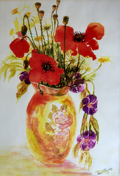 Poppies in a Vase von Joan  Thewsey