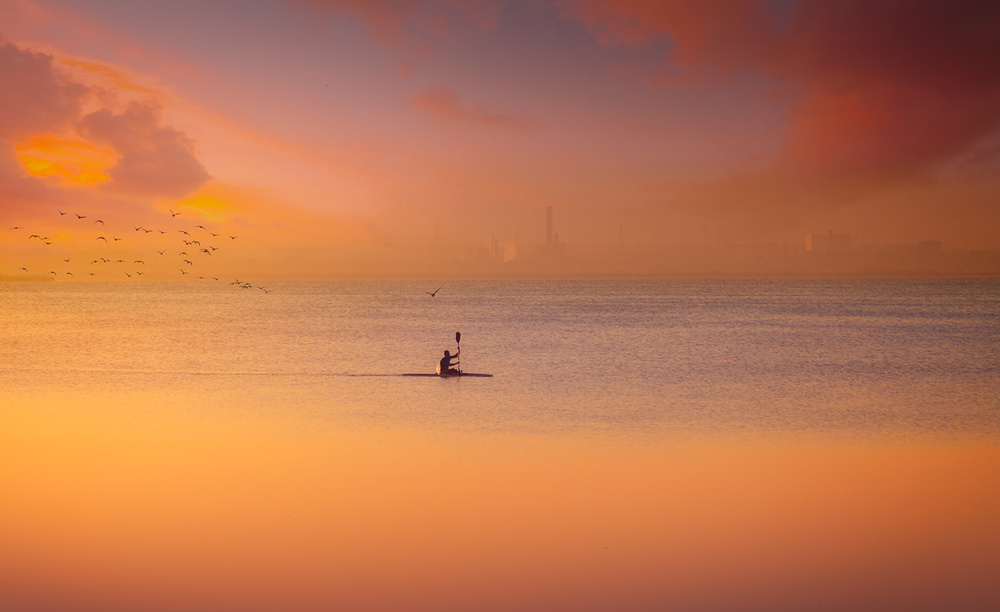 Albufera kayaking at sunset 7D17 von joanaduenas