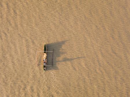 Fishing on mud