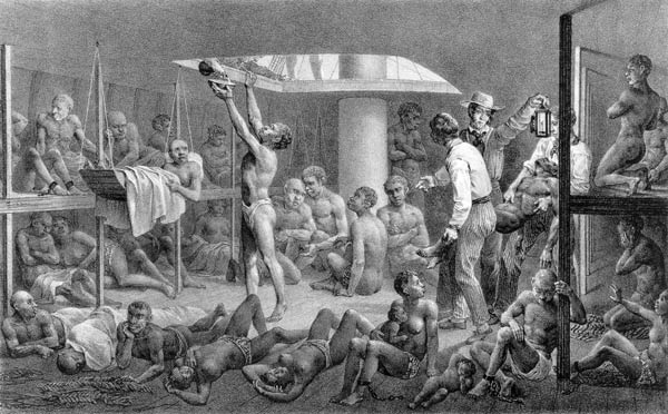 Black people in the Bilge, engraved by Deroi, pub. by Engelmann, c.1835 (litho) von Johann Moritz Rugendas