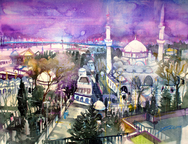 Türkei, Istanbul, Eyüp Sultan Moschee von Johann Pickl