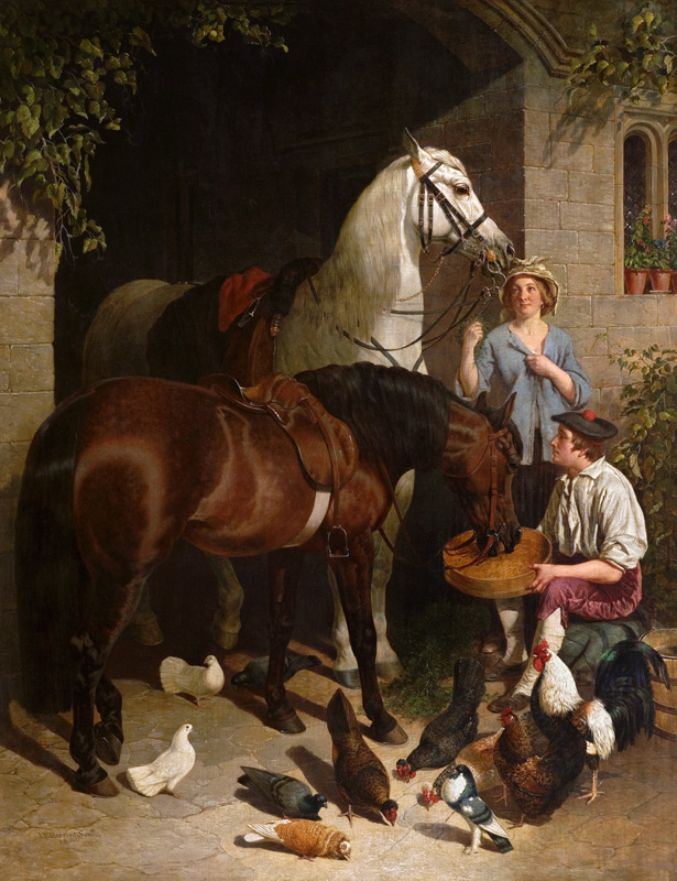 Feeding the Horses von John Frederick Herring d.Ä.