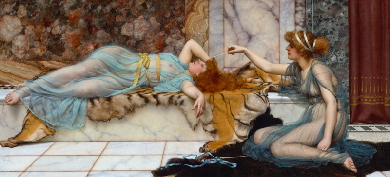 Mischief und Repose von John William Godward