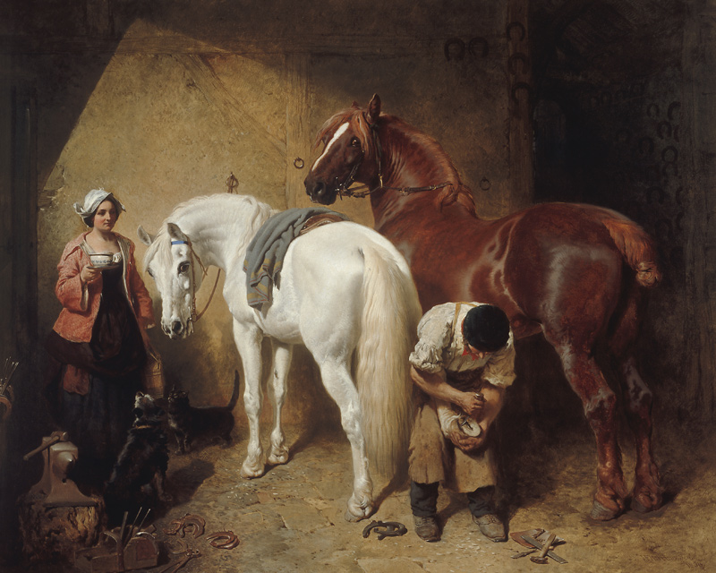 Shoeing Imaum von John Frederick Herring