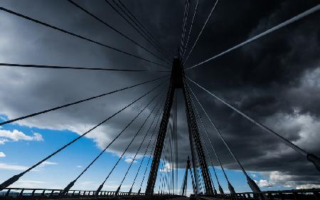 Bridge under troubled skies