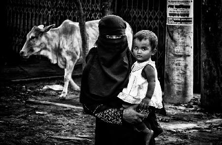 In the streets of Bangladesh.