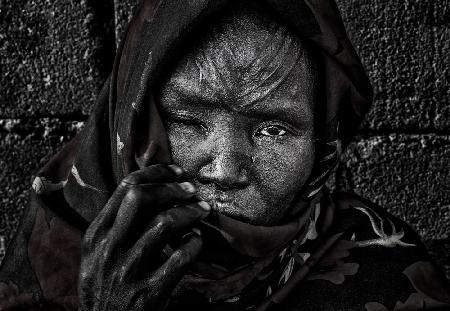 Woman in a slum in Juba - South Sudan