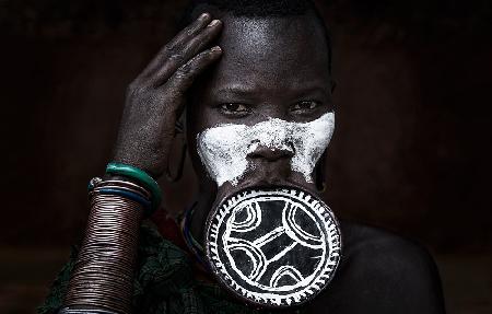 Surma tribe woman.