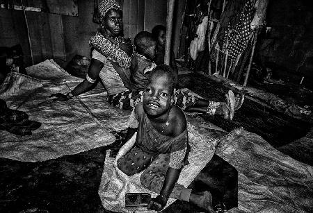 Inside home of a chief of a samburu tribe-Kenya