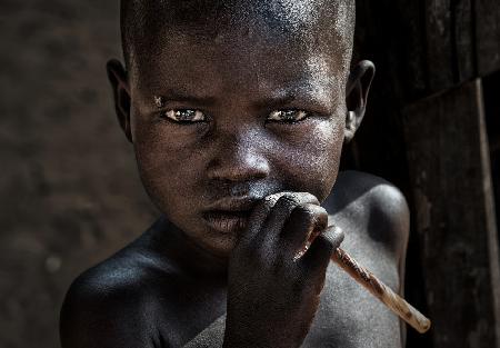 Child in a slum in Juba - South Sudan